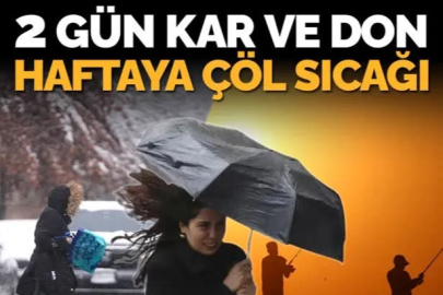 İki gün kar ve don, yeni haftada çöl sıcağı