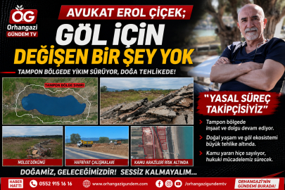 Avukat Erol Çiçek;GÖL İÇİN DEĞİŞEN BİR ŞEY YOK.