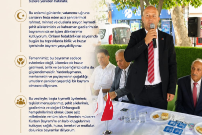 İYİ parti Orhangazi İlçe Başkanlığının Kurban Bayramı mesajı.